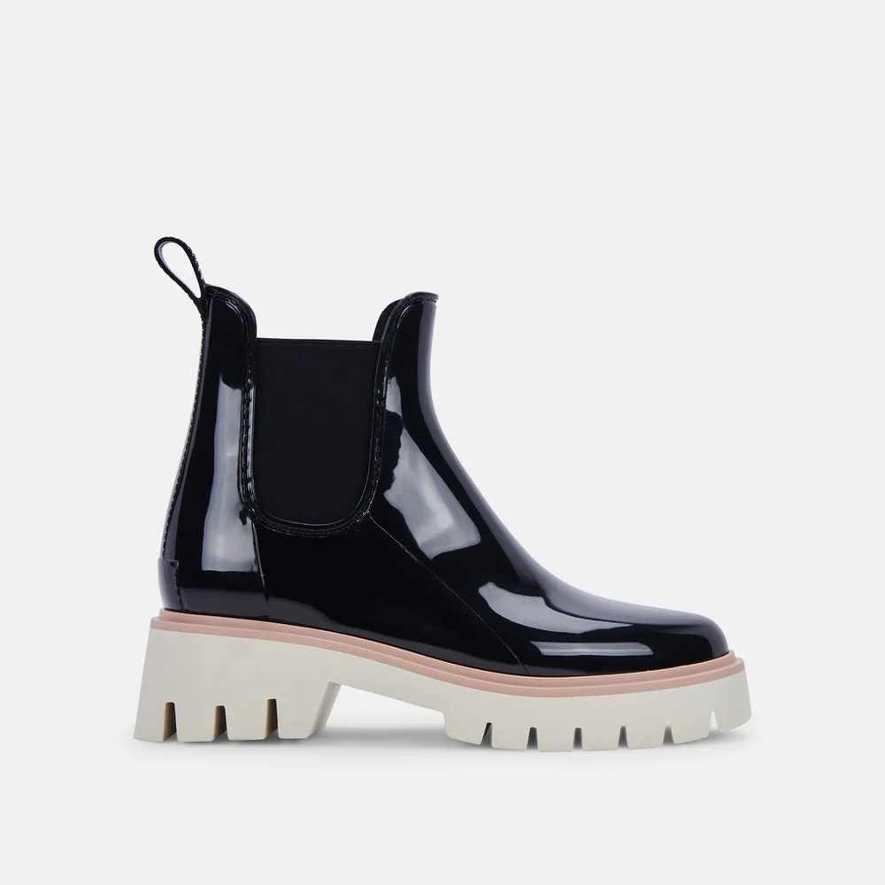 Dolce Vita Black and Cream Winter Boots